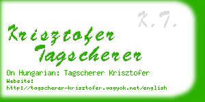 krisztofer tagscherer business card